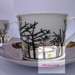 what i got today: ‘by the lake’ cup & saucer sets