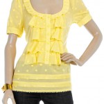 deal of the day: yellow ruffle blouse