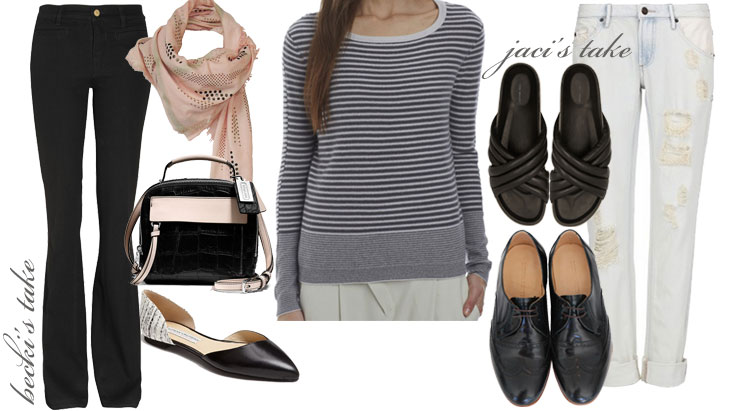 styling stripes, striped sweater styling, inhabit spring 2014, how to style striped sweater, jaci carley