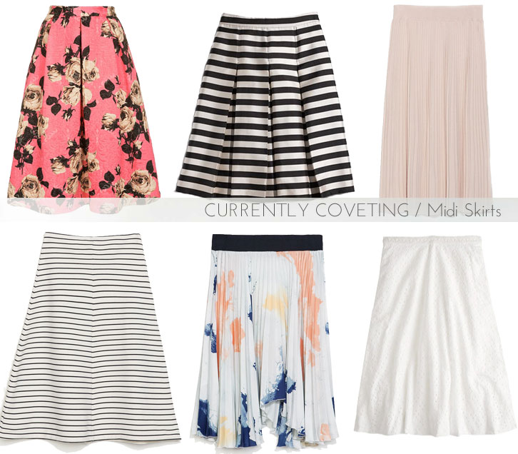 currently coveting: midi skirts for spring - shopping's my cardio
